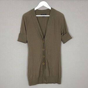 Banana Republic Women’s Cotton/Wool Blend Long Brown Cardigan